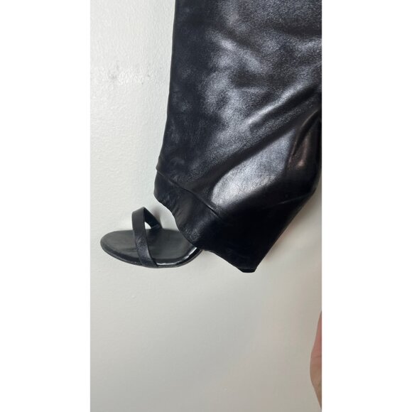 RARE MARGIELA LINE 22 OPEN TOE KNEE HIGH HEELED BOOTS 5 - Picture 4 of 10